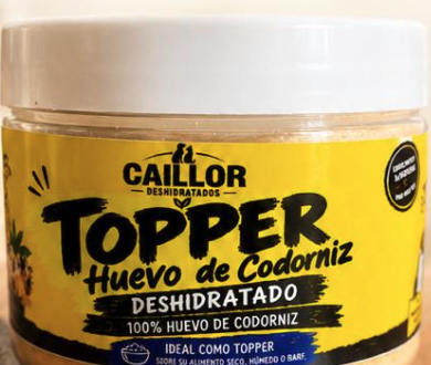 Frasco de huevo de codorniz en polvo Caillor, topping para mascotas